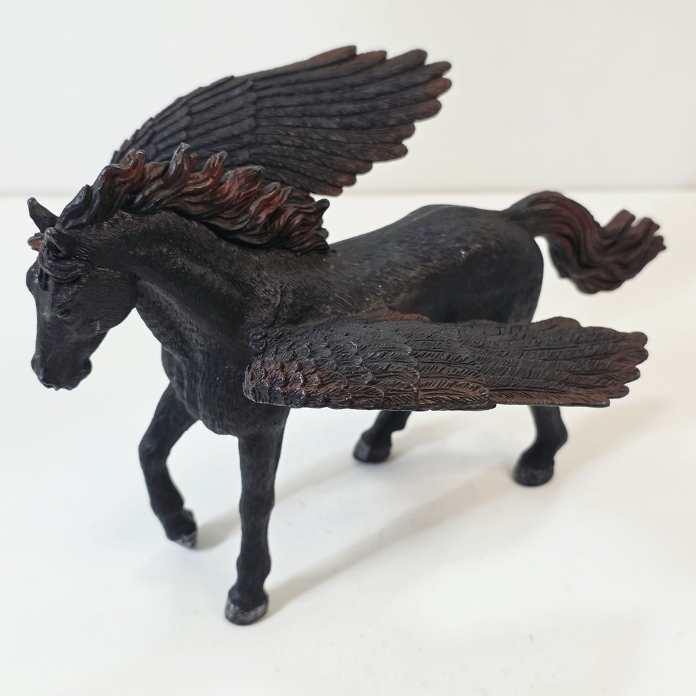 Mojo 2014 Collection Dark Pegasus Black w/ Brownish Accents Horse Figure Fantasy